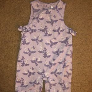 Janie & Jack Long Legged Purple Romper - Baby Girl